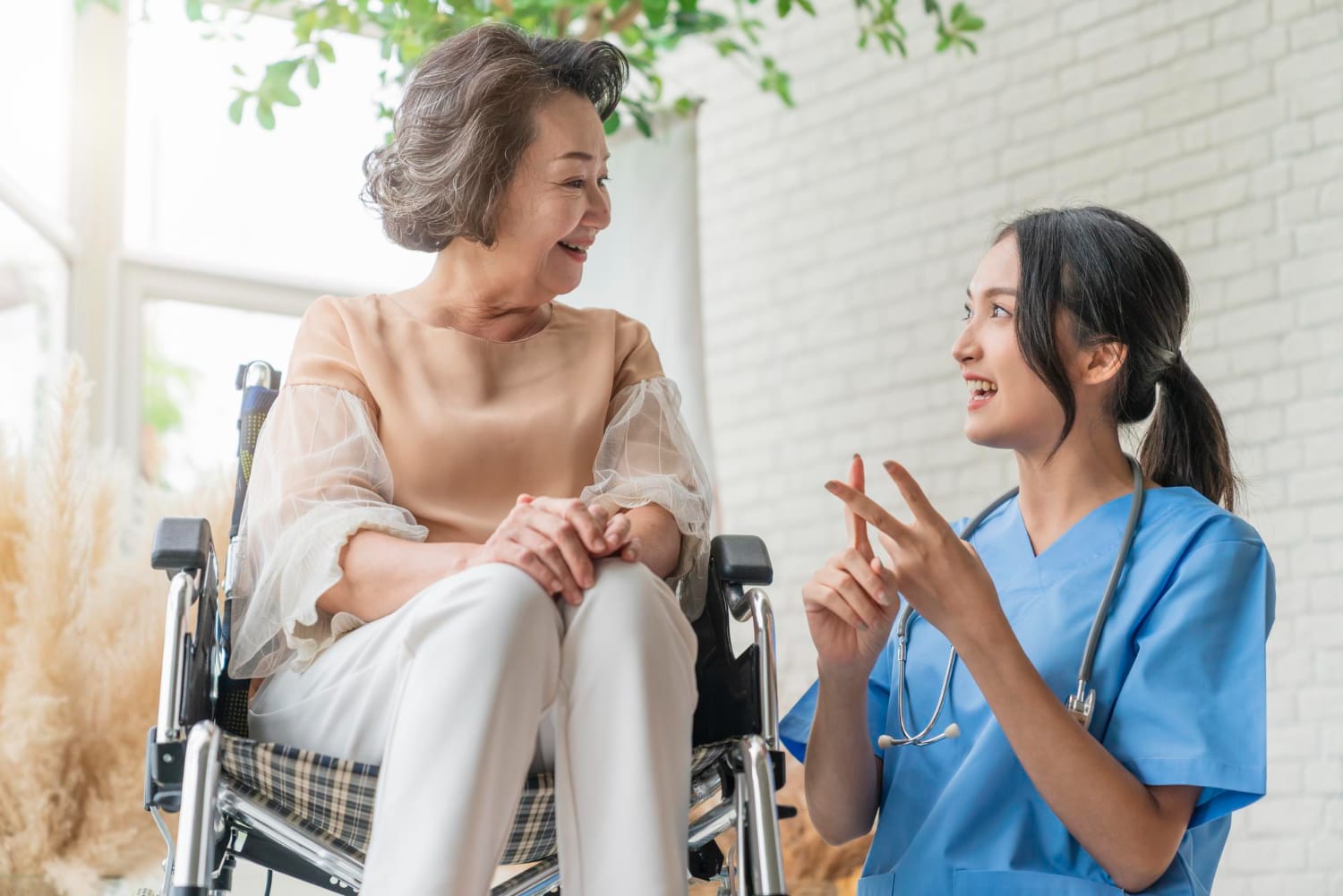Caregiver Caring Elderly Patient